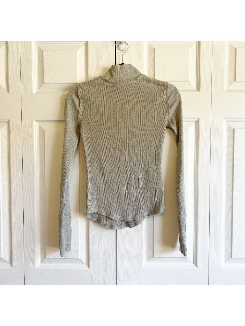 Free People Jojo Grey Long Sleeve Thermal Top Women's Size X-Small XS